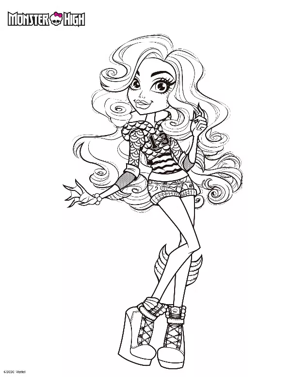 Monster High Colouring Sheet 5